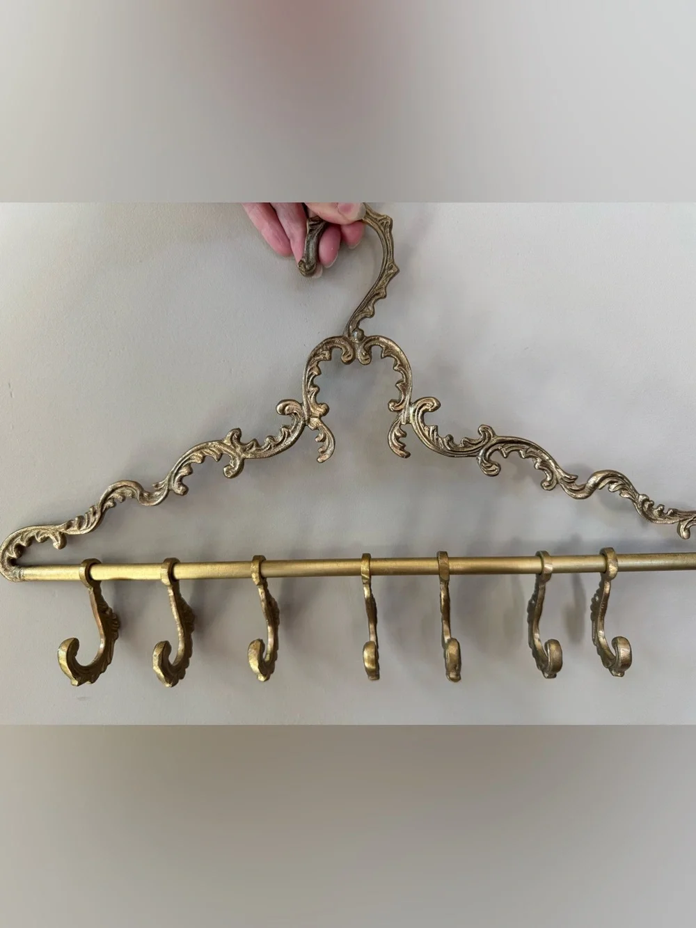 Victorian Trading Co. Parisian Brass Decorative 7-Hook Hanger